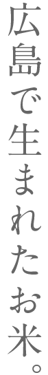 私たちの想い CONCEPT 広島で生まれたお米。